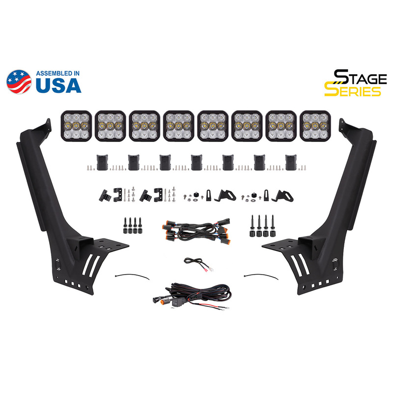  Diode Dynamics - Jeep JL SS5 Pro CrossLink Windshield Yellow Combo Lightbar Kit
